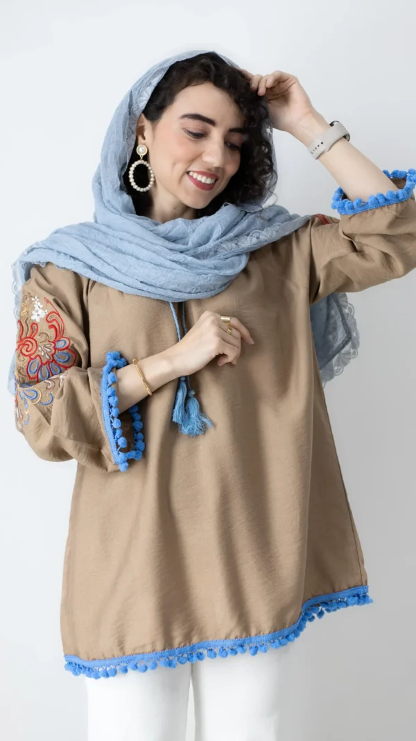 تونیک آستین گلدوزی