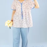 شومیز گلدار آستین کوتاه