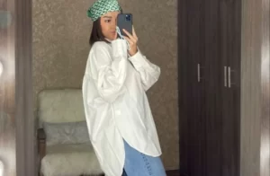 شومیز مانتویی سفید