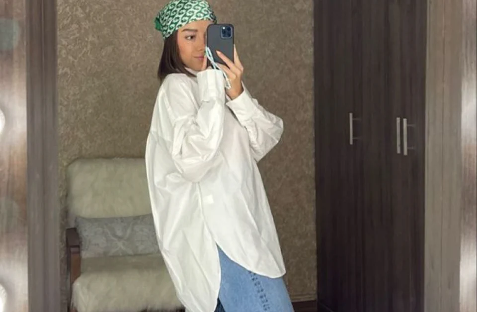 شومیز مانتویی سفید