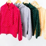 بلوز طلا کوب پاپیون دار