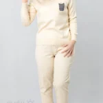 بلوز بافت کشی جیب دار یقه هفت