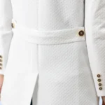 کت سفید جلو دکمه