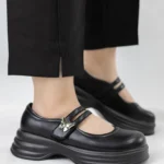 شلوار مام مازراتی بقل چاک دار مشکی