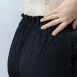 شلوار مام مازراتی بقل چاک دار مشکی