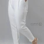 شلوار مام استایل مازراتی پاکتی سفید