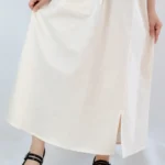 دامن لینن نچرال تک جیب بلند