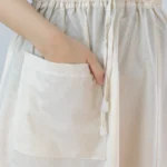 دامن لینن نچرال تک جیب بلند