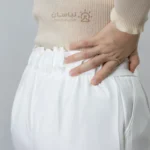 شلوار مام استایل مازراتی پاکتی سفید