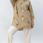 تونیک لینن گلدوزی آناناسی