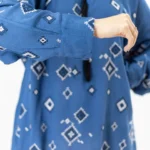 مانتو نخی تابستونه آبی گلدوزی