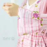 پیراهن بلند ساحلی صورتی آستین بلند