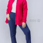 مانتو رنگین کمون سرخابی