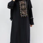 کفتان مشکی خامه دوزی شده و سکه دوزی شده