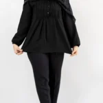 شومیز مانتویی عرسکی مشکی محرمی