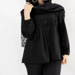 شومیز مانتویی عرسکی مشکی محرمی