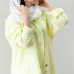 مانتو دبل فیس رنگ لیمویی