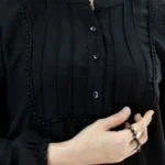 شومیز مانتویی عرسکی مشکی محرمی