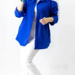 مانتو رنگین کمون آبی