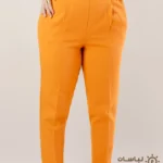 شلوار مام استایل رنگی پرتقالی