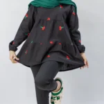 مانتو عروسکی گیلاسی مشکی