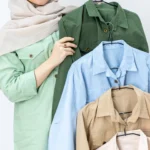 مانتو دکمه دار لینن رنگی