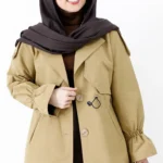 بارانی آستردار رنگ حنایی