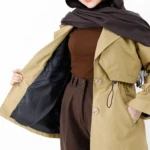 بارانی آستردار رنگ حنایی