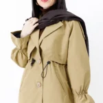 بارانی آستردار رنگ حنایی