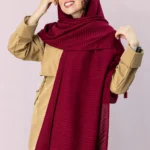 شال پلیسه زرشکی