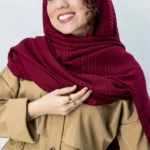 شال پلیسه زرشکی