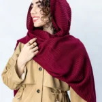 شال پلیسه زرشکی