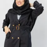 بارانی مشکی کلاسیک