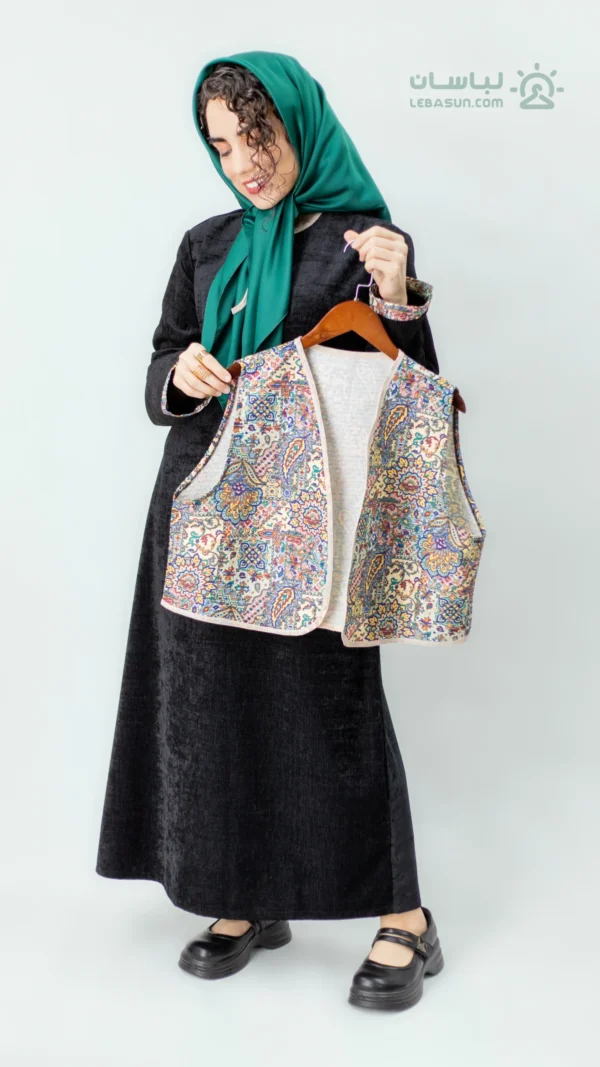 پیراهن مخملی دوتیکه