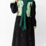 پیراهن مخملی دوتیکه