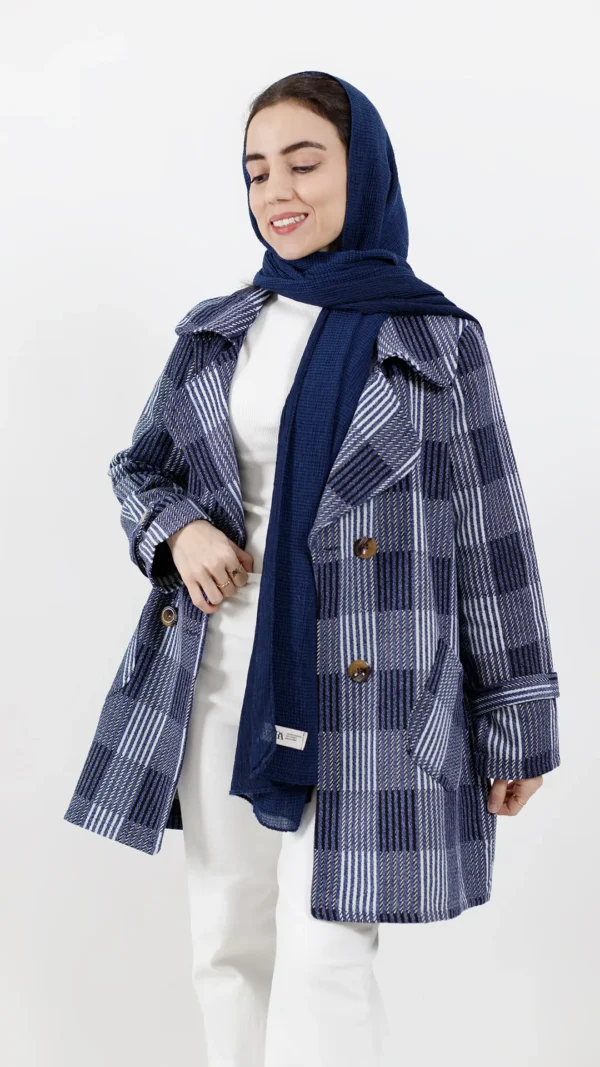 پالتو پاییزه رنگ سرمه ای