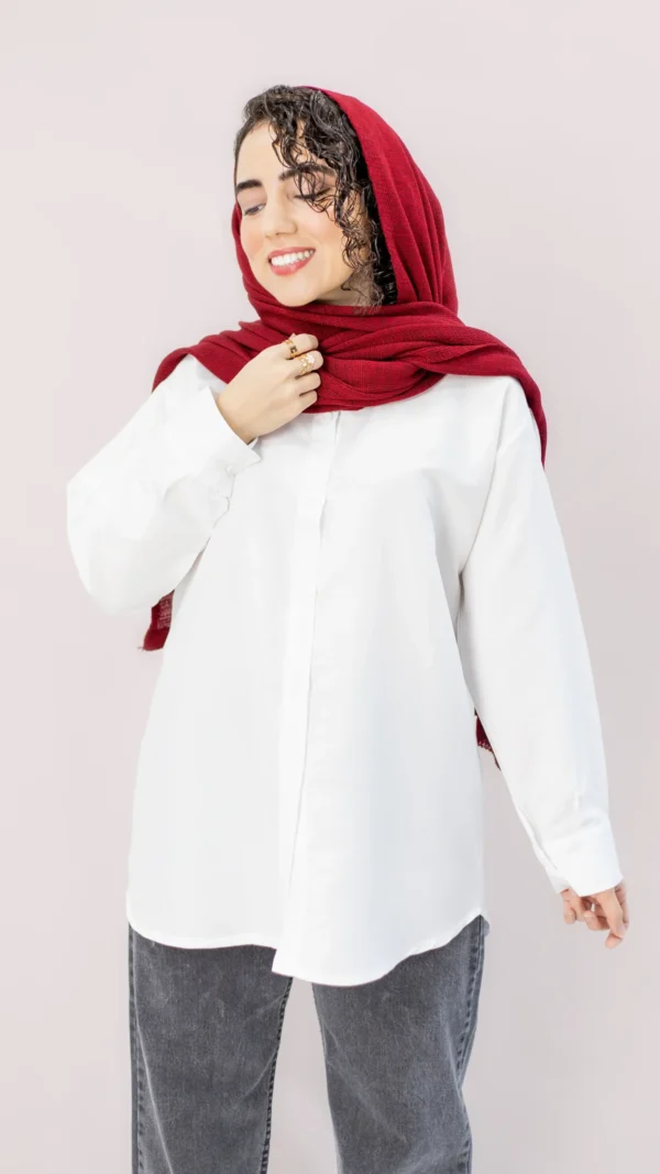 شومیز سفید بیسیک