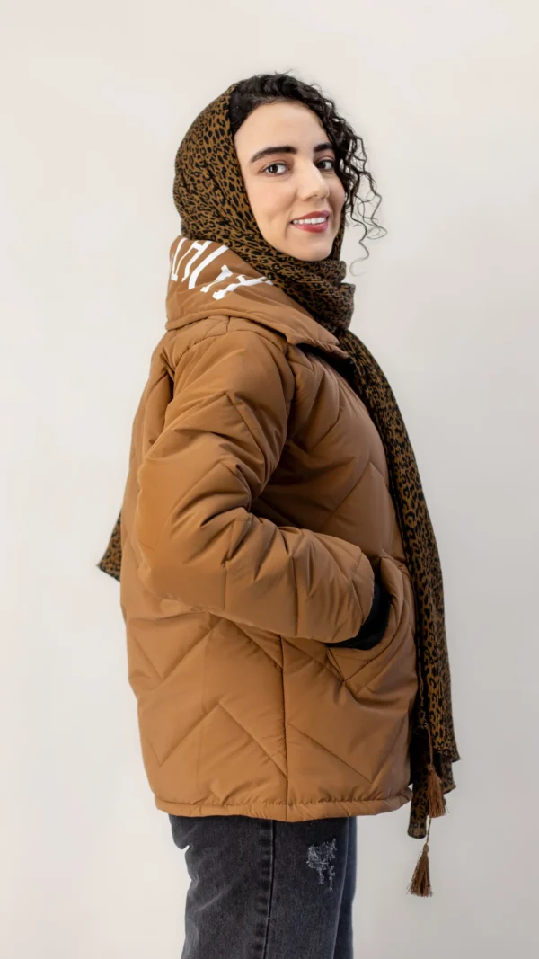 کاپشن دخترانه و زنانه قهوه ای