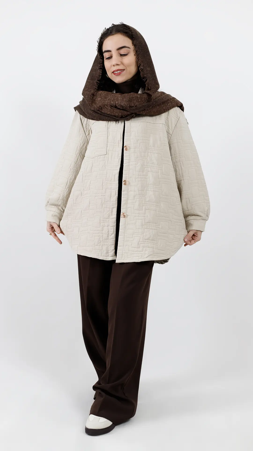 شکت پاییزه رنگ کرمی شکت پاییزه رنگ کرمی