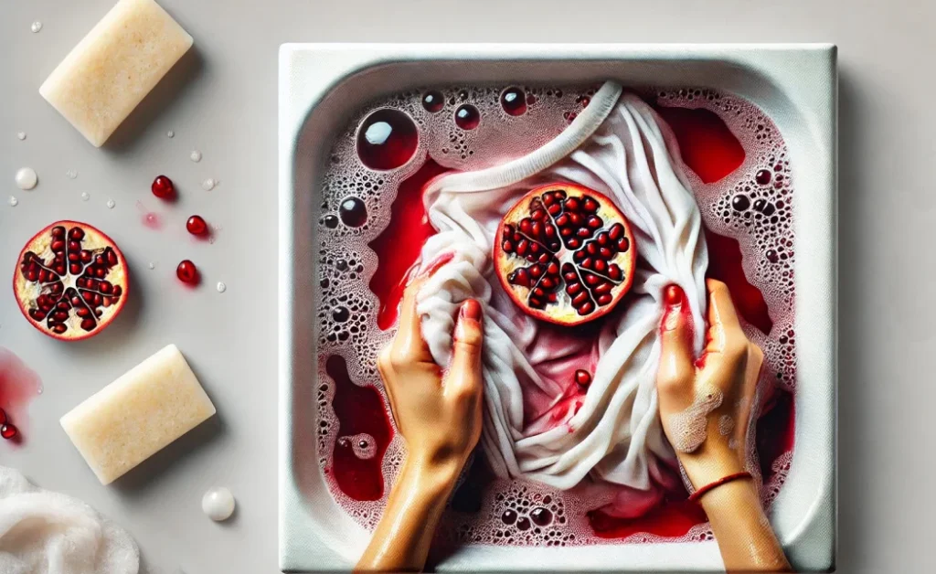 پاک کردن لکه انار