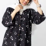 تونیک اطلسی گل گلی مشکی