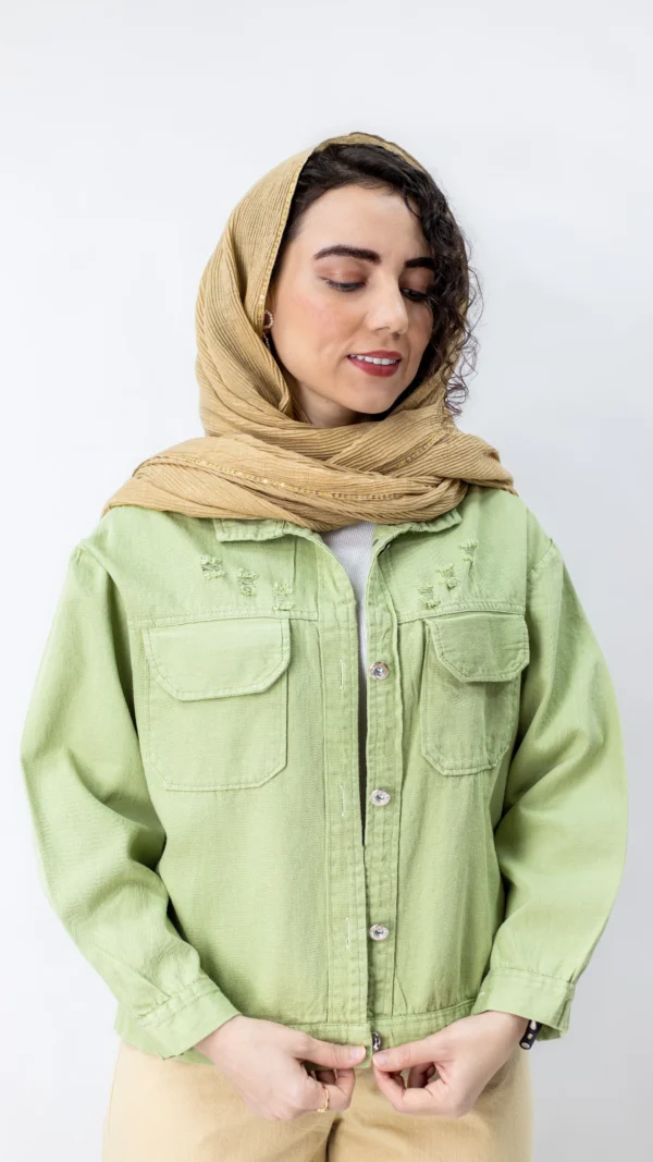 کت کتان سبز