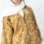 تونیک اطلسی گل گلی قهوه ای