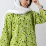 تونیک اطلسی گل گلی سبز