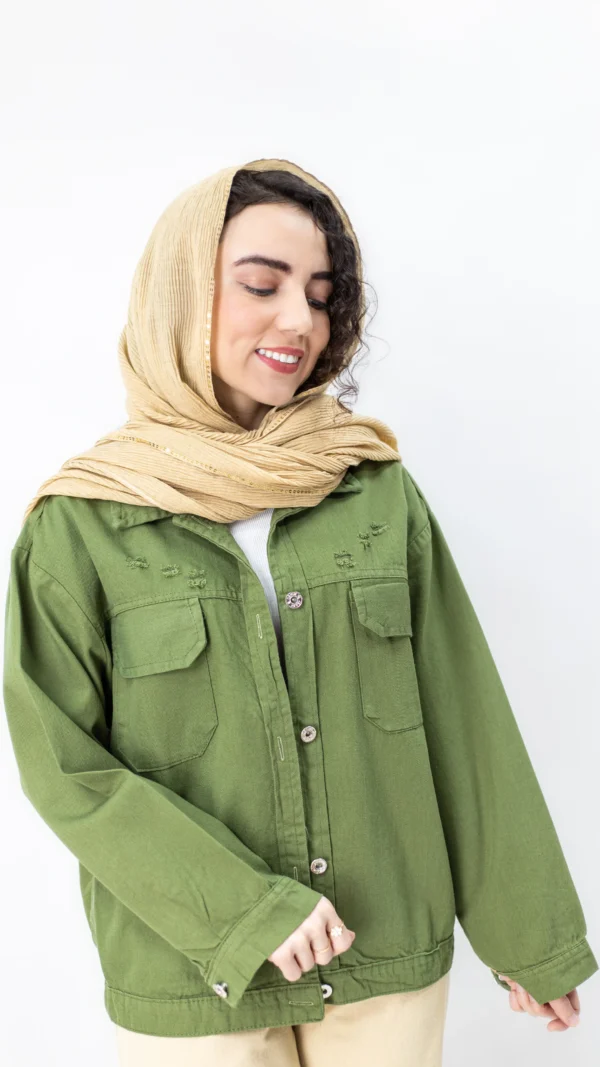 کت کتان یشمی