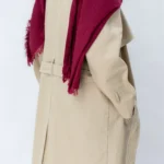 مانتو کتان بلند کرمی