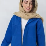 مانتو کتان آبی نفتی