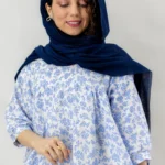 شومیز عروسکی سفید آبی