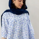 شومیز عروسکی سفید آبی