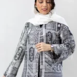 کت ژاکارد آستین لاله مشکی